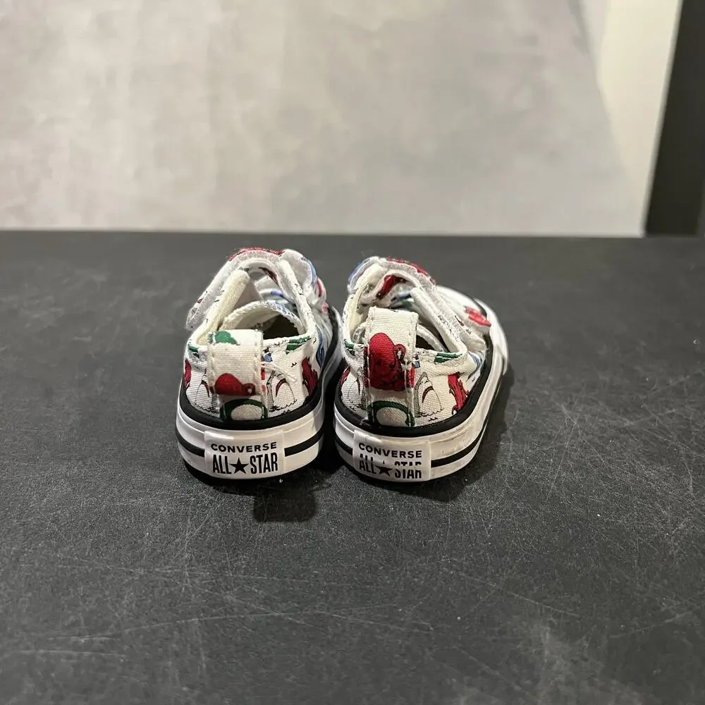 Converse Chuck Taylor All Star Shoes Toddler Size 2c White Sea Creature Print
